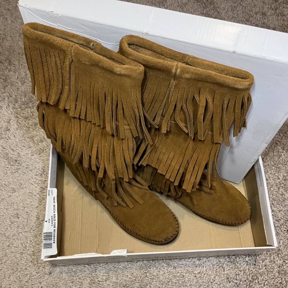 Minnetonka 3 Layer Fringe Boot - image 3